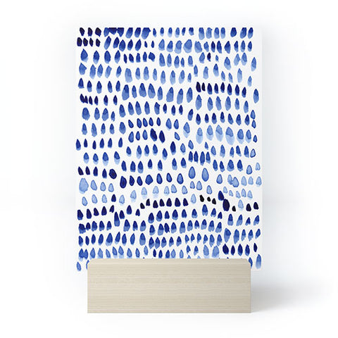 Iris Lehnhardt painted dots blue Mini Art Print