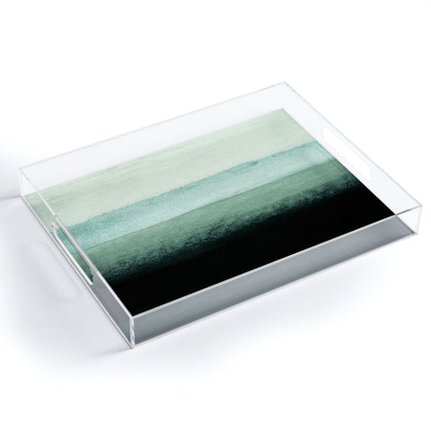 Iris Lehnhardt shades of green Acrylic Tray