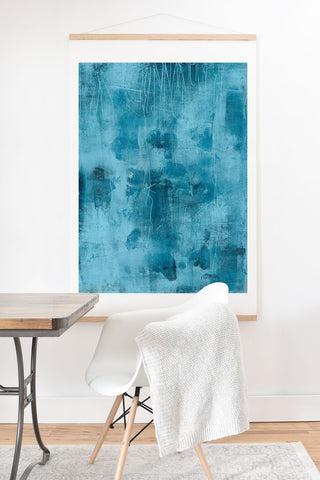 Iris Lehnhardt tex mix blue Art Print And Hanger