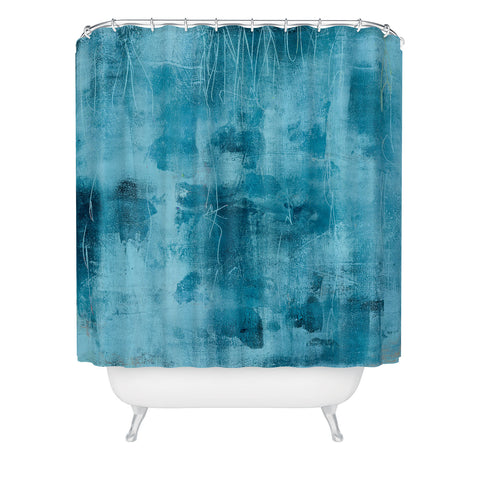 Iris Lehnhardt tex mix blue Shower Curtain