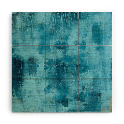 Iris Lehnhardt tex mix blue Wood Wall Mural