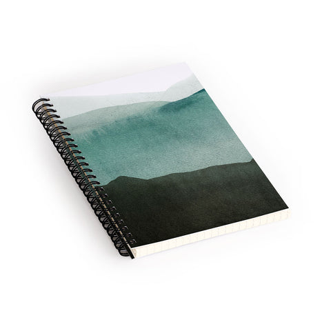 Iris Lehnhardt Valleys deep mountains high Spiral Notebook