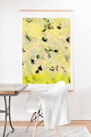 Iris Lehnhardt yellow mellow dots Art Print And Hanger