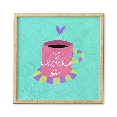Isa Zapata A cup of love for you Framed Wall Art
