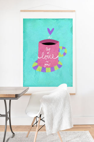 Isa Zapata A cup of love for you Art Print And Hanger