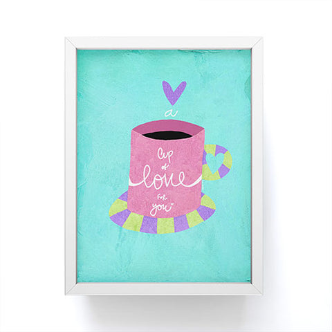 Isa Zapata A cup of love for you Framed Mini Art Print