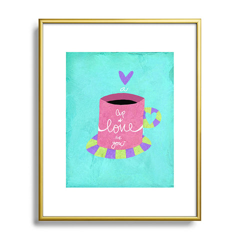 Isa Zapata A cup of love for you Metal Framed Art Print