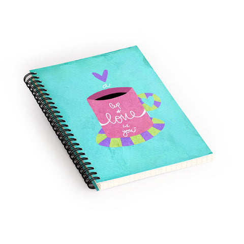 Isa Zapata A cup of love for you Spiral Notebook