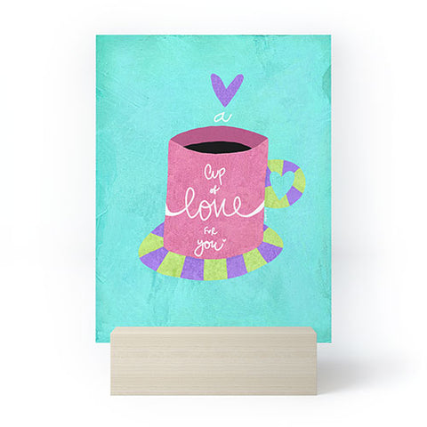 Isa Zapata A cup of love for you Mini Art Print