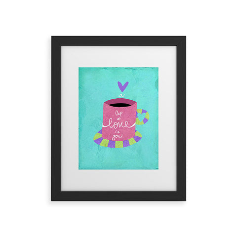 Isa Zapata A cup of love for you Framed Art Print