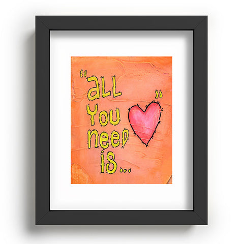 Isa Zapata All You Need Is Love Recessed Framing Rectangle