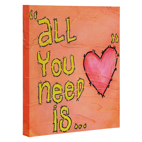 Isa Zapata All You Need Is Love Art Canvas