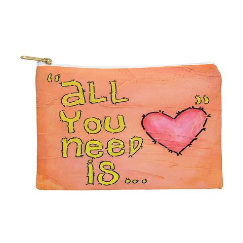Isa Zapata All You Need Is Love Pouch