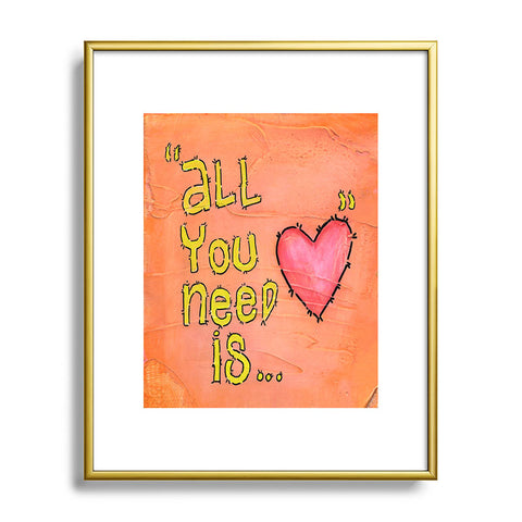 Isa Zapata All You Need Is Love Metal Framed Art Print