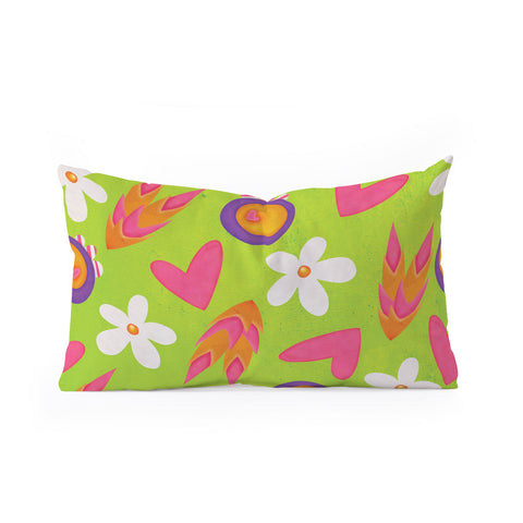 Isa Zapata Candy Flowers Oblong Throw Pillow