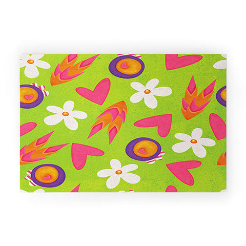Isa Zapata Candy Flowers Welcome Mat