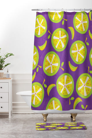 Isa Zapata Citric Heaven Shower Curtain And Mat