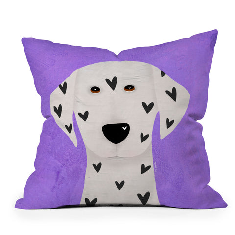 Isa Zapata Dalmatian Love Throw Pillow