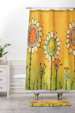 Isa Zapata Dinner At Sunset Shower Curtain And Mat