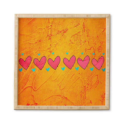 Isa Zapata Love Is In The Air Orange Framed Wall Art