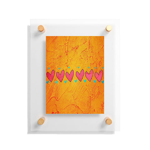 Isa Zapata Love Is In The Air Orange Floating Acrylic Print