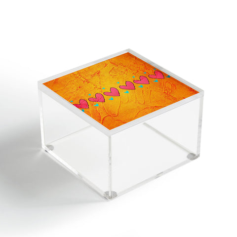 Isa Zapata Love Is In The Air Orange Acrylic Box
