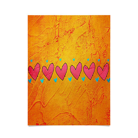 Isa Zapata Love Is In The Air Orange Poster