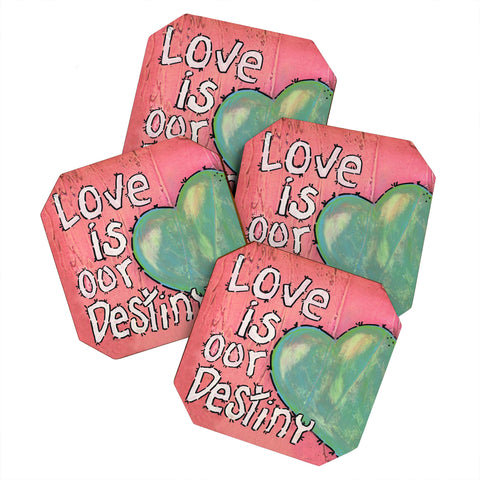 Isa Zapata Love Is Our Destiny Coaster Set