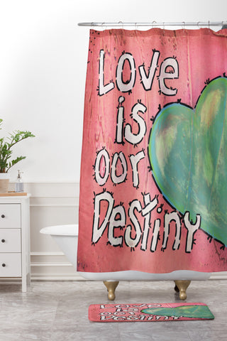 Isa Zapata Love Is Our Destiny Shower Curtain And Mat
