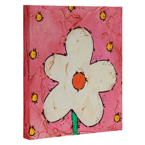 Isa Zapata The Flower Pink BK Art Canvas
