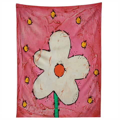 Isa Zapata The Flower Pink BK Tapestry