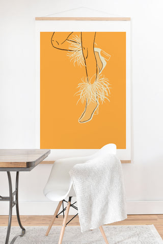 isabelahumphrey Feather Boots Art Print And Hanger