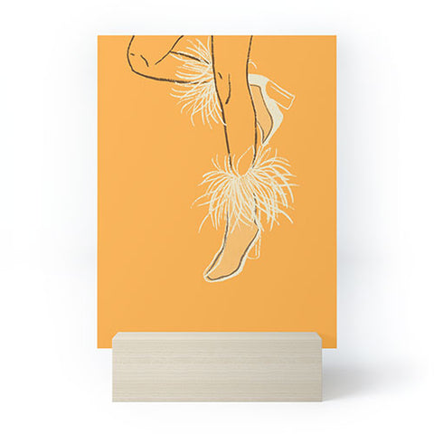 isabelahumphrey Feather Boots Mini Art Print