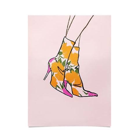isabelahumphrey Floral Boots Poster