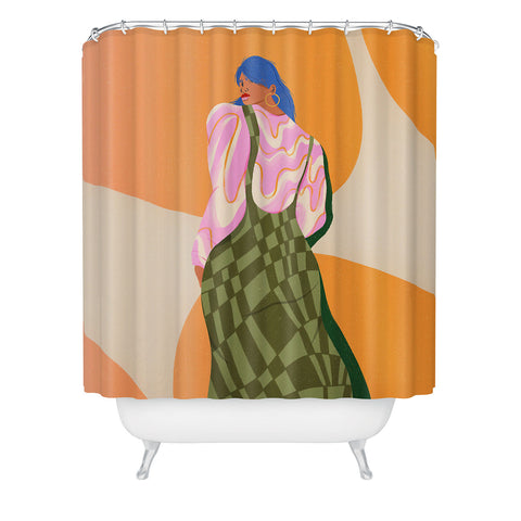 isabelahumphrey Stylish Woman Shower Curtain