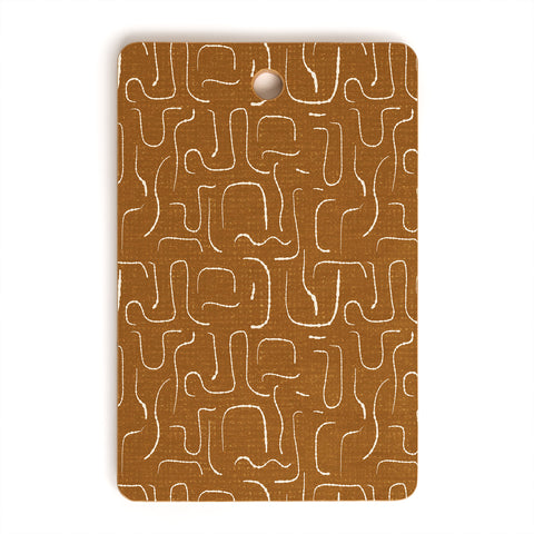 Iveta Abolina Abstract Lines Cider Cutting Board Rectangle