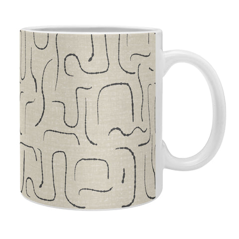 Iveta Abolina Abstract Lines Gray Coffee Mug