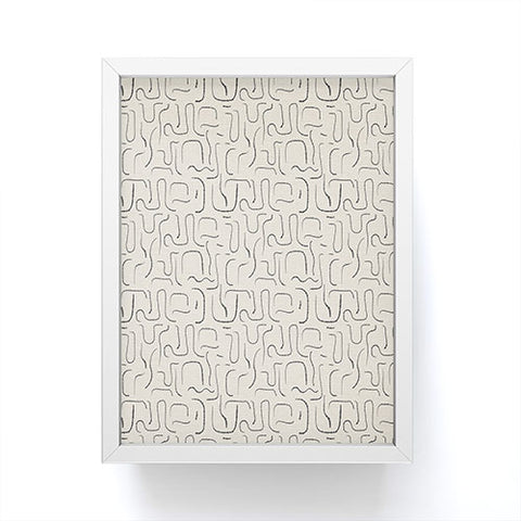 Iveta Abolina Abstract Lines Gray Framed Mini Art Print