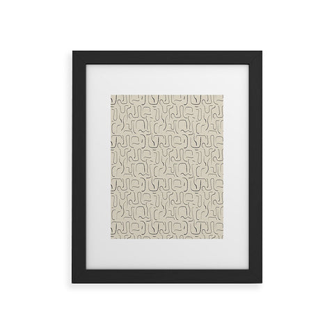 Iveta Abolina Abstract Lines Gray Framed Art Print