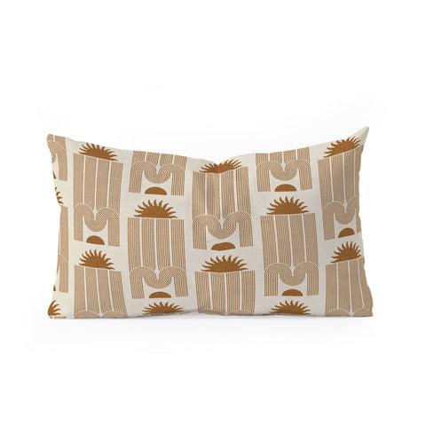 Iveta Abolina Arches and Sunset Beige Oblong Throw Pillow