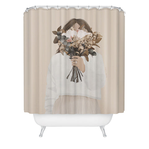 Iveta Abolina Audrielle Cream Shower Curtain