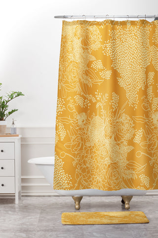 Iveta Abolina Bardot Tangerine Shower Curtain And Mat