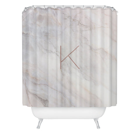 Iveta Abolina Blush Marble II K Shower Curtain