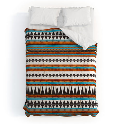 Iveta Abolina Brown Teal Navajo Comforter