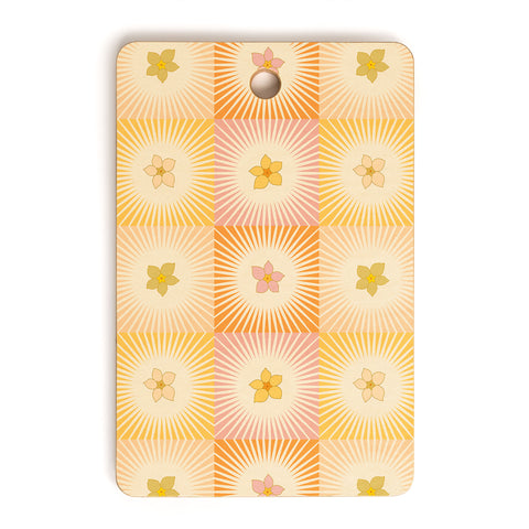 Iveta Abolina Cheerful Sun Check Cutting Board Rectangle
