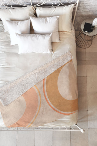Iveta Abolina Coral Shapes Series VI Fleece Throw Blanket