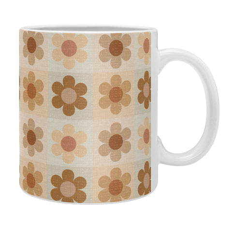 Iveta Abolina Daisy Check Terracotta Medium Coffee Mug