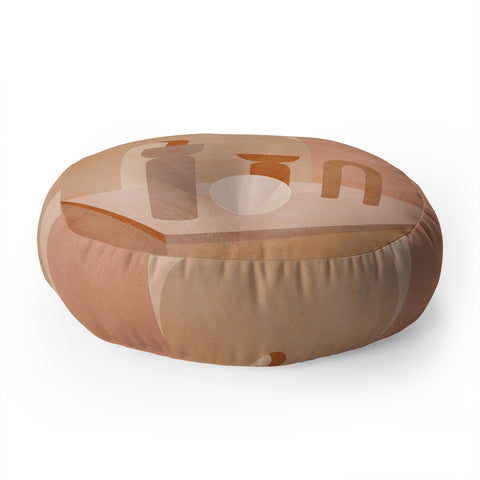 Iveta Abolina Delicious Terracotta Curves II Floor Pillow Round