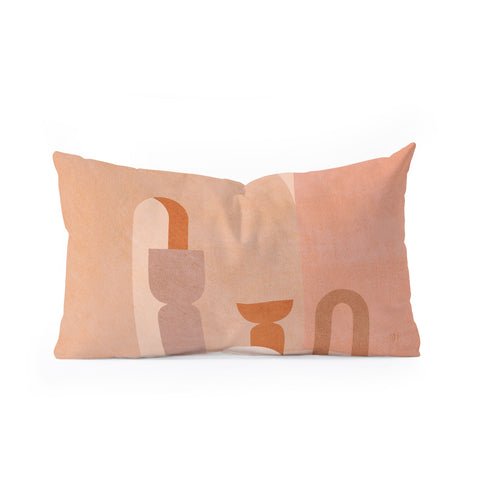 Iveta Abolina Delicious Terracotta Curves II Oblong Throw Pillow