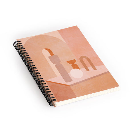 Iveta Abolina Delicious Terracotta Curves II Spiral Notebook